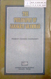 The philosophy of sanskrit grammar