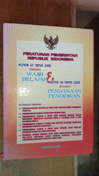 Peraturan Pemerintah RI No 47 Tahun 2008 Tentang Wajib Belajar & No 48 Tahun 2008 Tentang Pendanaan Pendidikan