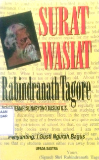 Surat wasiat Rabindranath Tagore