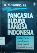 Pancasila Budaya Bangsa Indonesia:penelitian Pancasila dengan pendekatan historis, filosofis & sosio-yuridis kenegaraan